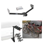 Trailer Hitch w/ 4 Bike Rack For 03-11 Honda Element Approved for Recreational & Offroad Use Carrier for Adult Woman or Child Bicycles Foldable