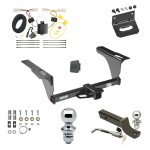 Ultimate Tow Package For 10-14 Subaru Legacy Sedan Trailer Hitch w/ Wiring 2" Drop Mount Dual 2" and 1-7/8" Ball Lock Bracket Cover 2" Receiver Reese