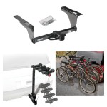 Trailer Hitch w/ 4 Bike Rack For 10-19 Subaru Legacy Sedan Outback Wagon Approved for Recreational & Offroad Use Carrier for Adult Woman or Child Bicycles Foldable