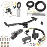 Trailer Hitch Tow Package w/ 7-Way RV Wiring For 10-12 Lexus RX350 w/ 2" Drop Mount 2" Ball Class 3 2" Receiver Reese