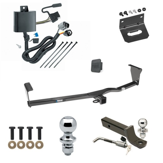 Ultimate Tow Package For 11-13 KIA Sorento EX SX V6 Trailer Hitch w/ Wiring 2" Drop Mount Dual 2" and 1-7/8" Ball Lock Bracket Cover 2" Receiver Reese