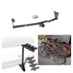 Trailer Hitch w/ 4 Bike Rack For 11-13 Kia Sorento 10-12 Hyundai Santa Fe Approved for Recreational & Offroad Use Carrier for Adult Woman or Child Bicycles Foldable