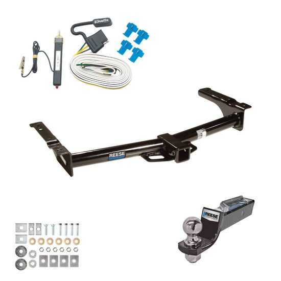 Tow Package For 75-91 03-07 Ford Van E100 E150 E250 E350 Trailer Hitch w/ Wiring 2" Drop Mount 2" Ball 2" Receiver Reese