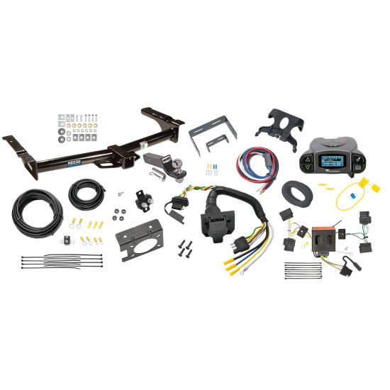 Trailer Hitch Tow Package Prodigy P3 Brake Control For 08-14 Ford E-250 Econoline 09-14 E-350 Super Duty w/ 7-Way RV Wiring 2" Drop Mount 2" Ball Class 4 2" Receiver Reese Tekonsha