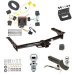 Ultimate Tow Package For 08-14 Ford E-150 E-250 E-350 Econoline Trailer Hitch w/ Wiring 2" Drop Mount Dual 2" and 1-7/8" Ball Lock Bracket Cover 2" Receiver Reese