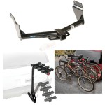 Trailer Hitch w/ 4 Bike Rack For 11-24 Dodge Durango 14-21 Jeep Grand Cherokee Approved for Recreational & Offroad Use Carrier for Adult Woman or Child Bicycles Foldable