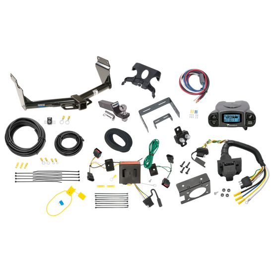 Trailer Hitch Tow Package Prodigy P3 Brake Control For 11-13 Dodge Durango w/ 7-Way RV Wiring 2" Drop Mount 2" Ball Class 4 2" Receiver Reese Tekonsha