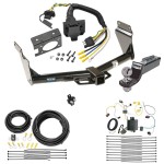 Trailer Hitch Tow Package w/ 7-Way RV Wiring For 14-21 Jeep Grand Cherokee EcoDiesel w/ 2" Drop Mount 2" Ball Class 4 2" Receiver Reese