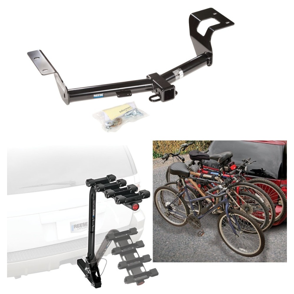 Trailer Hitch w/ 4 Bike Rack For 12-16 Honda CR-V All Styles ...