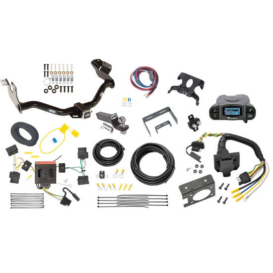 Trailer Hitch Tow Package Prodigy P3 Brake Control For 08-12 Ford Escape 08-11 Mazda Tribute 05-11 Mercury Mariner w/ 7-Way RV Wiring 2" Drop Mount 2" Ball Class 3 2" Receiver Reese Tekonsha