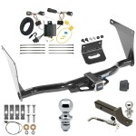 Ultimate Tow Package For 17-18 Ford Escape Trailer Hitch w/ Wiring 2" Drop Mount Dual 2" and 1-7/8" Ball Lock Bracket Cover 2" Receiver Reese