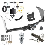 Ultimate Tow Package For 19-19 Ford Escape Trailer Hitch w/ Wiring 2" Drop Mount Dual 2" and 1-7/8" Ball Lock Bracket Cover 2" Receiver Reese