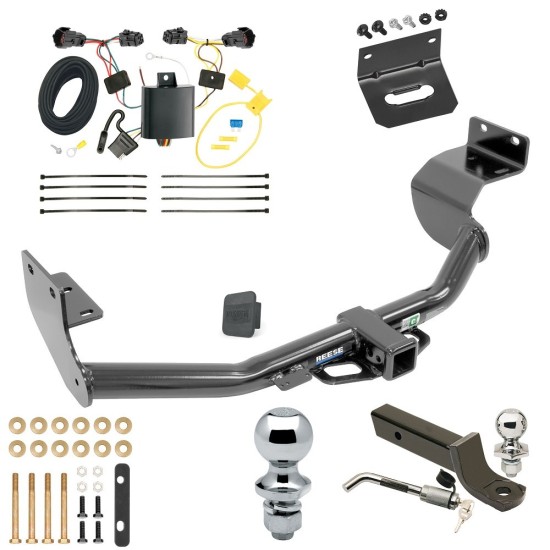 Ultimate Tow Package For 14-15 KIA Sorento w/ I4 Engine Trailer Hitch w/ Wiring 2" Drop Mount Dual 2" and 1-7/8" Ball Lock Bracket Cover 2" Receiver Reese