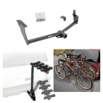 Trailer Hitch w/ 4 Bike Rack For 09-12 Infiniti FX35 09-13 FX50 14-17 QX70 2013 FX37 Approved for Recreational & Offroad Use Carrier for Adult Woman or Child Bicycles Foldable