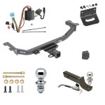 Ultimate Tow Package For 10-12 Acura RDX Trailer Hitch w/ Wiring 2" Drop Mount Dual 2" and 1-7/8" Ball Lock Bracket Cover 2" Receiver Reese