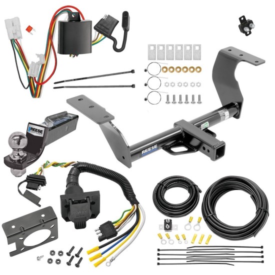 Trailer Hitch Tow Package w/ 7-Way RV Wiring For 14-18 Subaru Forester w/ 2" Drop Mount 2" Ball Class 3 2" Receiver All Models Reese