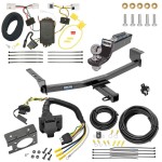 Trailer Hitch Tow Package w/ 7-Way RV Wiring For 08-20 Rogue 14-15 Rogue Select w/ 2" Drop Mount 2" Ball Class 3 2" Receiver Reese