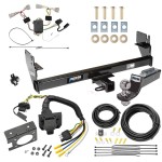 Trailer Hitch Tow Package w/ 7-Way RV Wiring For 05-15 Toyota Tacoma w/ 2" Drop Mount 2" Ball Class 3 2" Receiver Reese