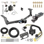 Trailer Hitch Tow Package w/ 7-Way RV Wiring For 15-24 Nissan Murano w/ 2" Drop Mount 2" Ball Class 3 2" Receiver All Models Reese