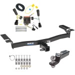 Tow Package For 11-15 Lincoln MKX Trailer Hitch w/ Wiring 2" Drop Mount 2" Ball 2" Receiver Reese