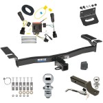 Ultimate Tow Package For 11-15 Lincoln MKX Trailer Hitch w/ Wiring 2" Drop Mount Dual 2" and 1-7/8" Ball Lock Bracket Cover 2" Receiver Reese