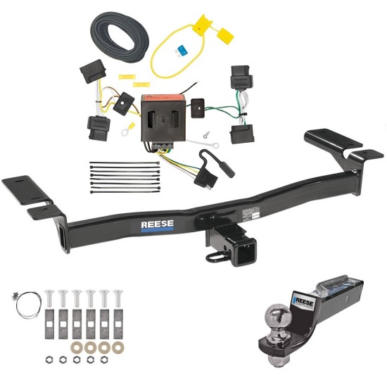 Tow Package For 07-10 Ford Edge Lincoln MKX Trailer Hitch w/ Wiring 2" Drop Mount 2" Ball 2" Receiver Reese