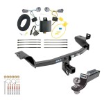 Tow Package For 14-18 Jeep Cherokee Trailer Hitch w/ Wiring 2" Drop Mount 2" Ball 2" Receiver Reese