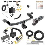 Trailer Hitch Tow Package w/ 7-Way RV Wiring For 19-23 Jeep Cherokee w/ 2" Drop Mount 2" Ball Class 3 2" Receiver All Models Reese