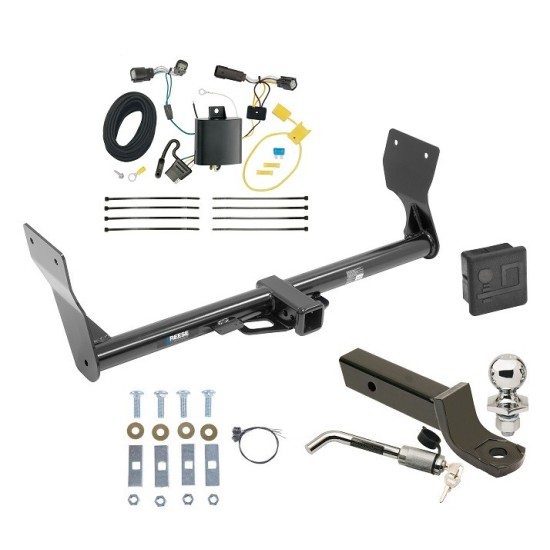 Reese Trailer Tow Hitch For 15-18 Ford Edge Except Sport & Titanium Models Deluxe Package Wiring 2" Ball Mount and Lock