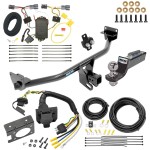 Trailer Hitch Tow Package w/ 7-Way RV Wiring For 16-18 Hyundai Tucson w/ 2" Drop Mount 2" Ball Class 3 2" Receiver All Models Reese