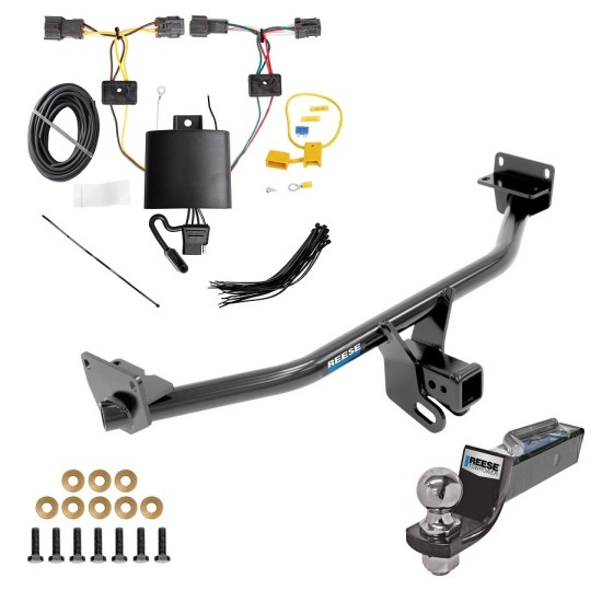 Tow Package For 19-21 Hyundai Tucson Trailer Hitch w/ Wiring 2" Drop Mount 2" Ball 2" Receiver Reese