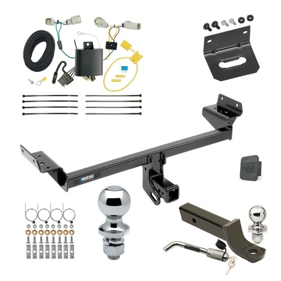 Ultimate Tow Package For 16-18 Lincoln MKX Trailer Hitch w/ Wiring 2" Drop Mount Dual 2" and 1-7/8" Ball Lock Bracket Cover 2" Receiver Reese