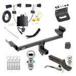 Ultimate Tow Package For 19-23 Lincoln Nautilus Trailer Hitch w/ Wiring 2" Drop Mount Dual 2" and 1-7/8" Ball Lock Bracket Cover 2" Receiver Reese