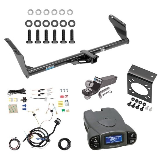 Trailer Hitch Tow Package Prodigy P3 Brake Control For 15-20 Toyota Sienna Except SE w/ 7-Way RV Wiring 2" Drop Mount 2" Ball Class 3 2" Receiver Except SE Reese Tekonsha