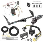 Trailer Hitch Tow Package w/ 7-Way RV Wiring For 04-10 Toyota Sienna w/ 2" Drop Mount 2" Ball Class 3 2" Receiver All Models Reese