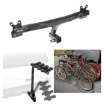 Trailer Hitch w/ 4 Bike Rack For 11-18 Volvo S60 15-17 V60 08-10 V70 08-16 XC70 Approved for Recreational & Offroad Use Carrier for Adult Woman or Child Bicycles Foldable