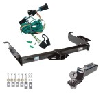 Tow Package For 96-99 Chevy Express GMC Savana Van Trailer Hitch w/ Wiring 2" Drop Mount 2" Ball 2" Receiver Reese