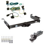 Tow Package For 03-14 Chevrolet Express GMC Savana 1500 03-24 2500 3500 Trailer Hitch w/ Wiring 2" Drop Mount 2" Ball 2" Receiver Reese