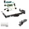 Tow Package For 03-14 Chevrolet Express GMC Savana 1500 03-24 2500 3500 Trailer Hitch w/ Wiring 2" Drop Mount 2" Ball 2" Receiver Reese