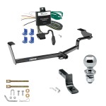 Tow Package For 06-11 Honda Civic Trailer Hitch w/ Wiring Draw-Bar 2" Ball 1-1/4" Receiver Reese