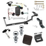 Ultimate Tow Package For 06-15 Honda Civic 4 Dr. Sedan Trailer Hitch w/ Wiring Draw-Bar Dual 2" and 1-7/8" Ball Lock Bracket Cover 1-1/4" Receiver Reese