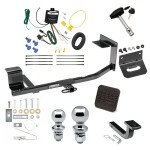 Ultimate Tow Package For 10-14 Volkswagen Golf Wagon Trailer Hitch w/ Wiring Draw-Bar Dual 2" and 1-7/8" Ball Lock Bracket Cover 1-1/4" Receiver Reese