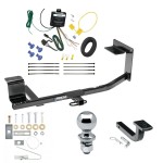 Tow Package For 10-14 Volkswagen Golf Wagon (Canada Only) Trailer Hitch w/ Wiring Draw-Bar 2" Ball 1-1/4" Receiver Reese