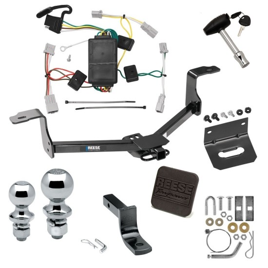 Ultimate Tow Package 09-14 Acura TSX 08-12 Honda Accord Trailer Hitch w/ Wiring Draw-Bar Dual 2" and 1-7/8" Ball Lock Bracket Cover 1-1/4" Receiver Reese