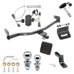 Ultimate Tow Package For 14-19 KIA Soul Trailer Hitch w/ Wiring Draw-Bar Dual 2" and 1-7/8" Ball Lock Bracket Cover 1-1/4" Receiver Reese