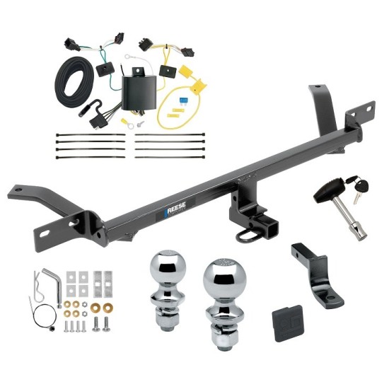 Reese Trailer Tow Hitch For 15-22 VW Volkswagen Golf Deluxe Package Wiring 2" and 1-7/8" Ball and Lock