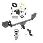 Reese Trailer Tow Hitch For 16-22 Chevy Spark Complete Package w/ Wiring Draw Bar and 1-7/8" Ball