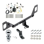 Tow Package For 16-21 Honda Civic Hatchback Sedan Trailer Hitch w/ Wiring Draw-Bar 2" Ball 1-1/4" Receiver Reese