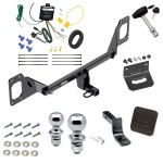 Ultimate Tow Package For 16-23 Honda Civic Trailer Hitch w/ Wiring Draw-Bar Dual 2" and 1-7/8" Ball Lock Bracket Cover 1-1/4" Receiver Reese