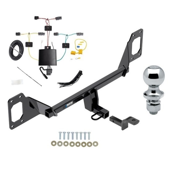 Reese Trailer Tow Hitch For 21-23 Honda Civic Sedan Coupe Hatchback Complete Package w/ Wiring Draw Bar and 2" Ball